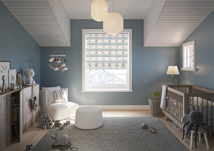 Brum Brum, Blues - Roman Blind - Image 8